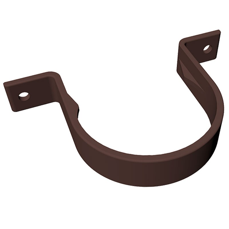 FREEFOAM ROUND PIPE CLIP - FLUSH (BROWN)