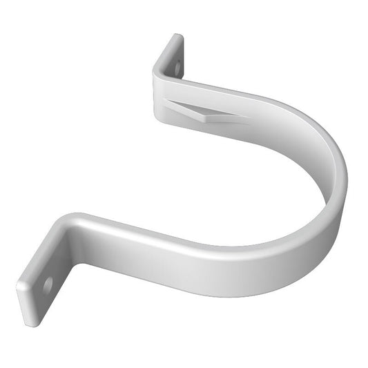 FREEFOAM ROUND PIPE CLIP - FLUSH (WHITE)
