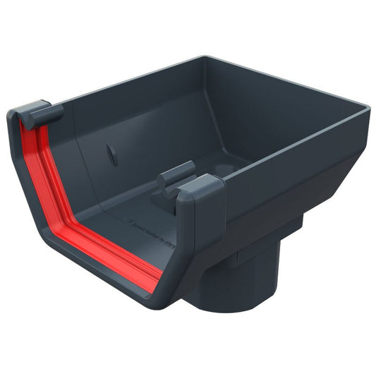 FREEFOAM SQUARE STOPEND OUTLET (ANTHRACITE GREY)