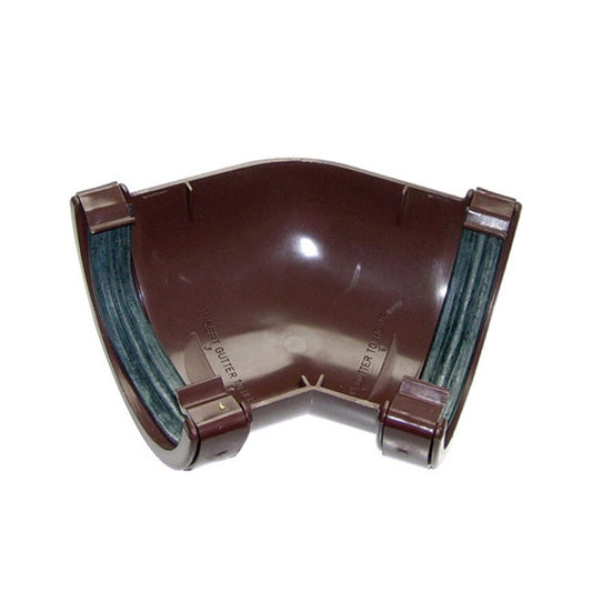 FLOPLAST ROUND 135 DEG GUTTER ANGLE (BROWN)