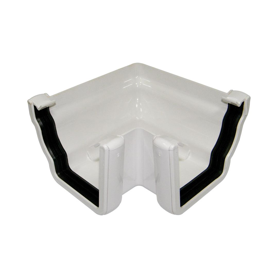 FLOPLAST OGEE EXT 90 GUTTER ANGLE (WHITE)