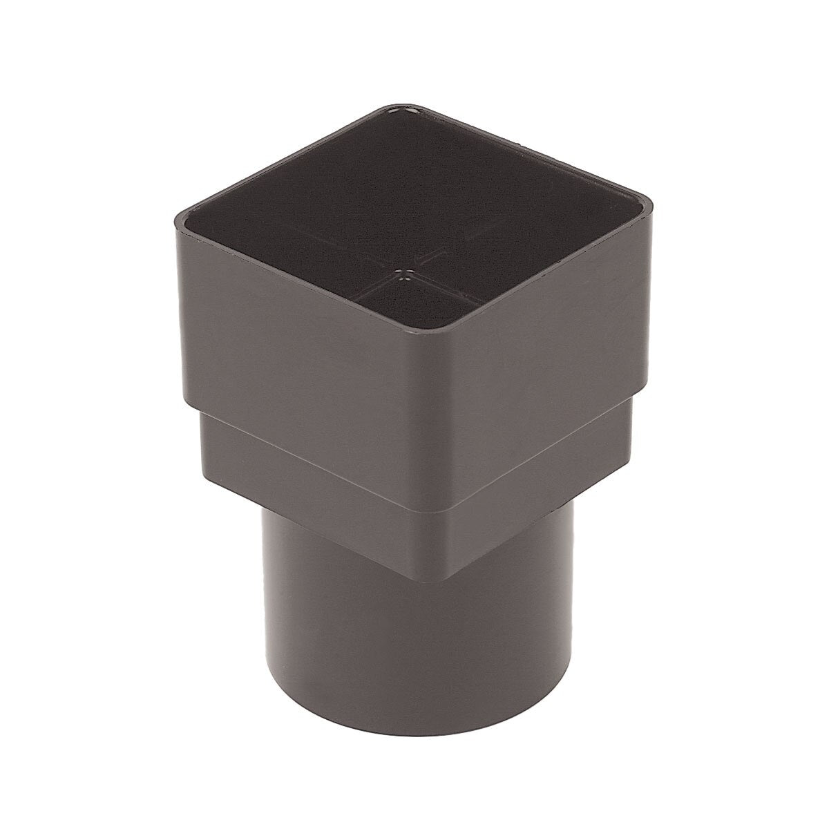 FLOPLAST SQUARE TO ROUND PIPE ADAPTOR (ANTHRACITE GREY)