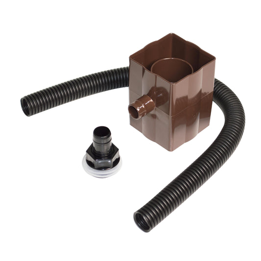 FLOPLAST UNIVERSAL RAINWATER DIVERTER (BROWN)