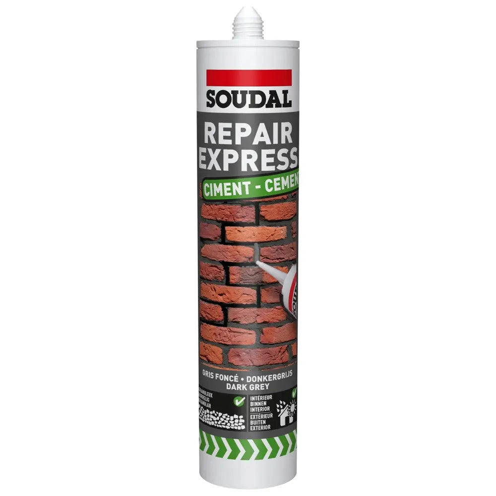Soudal Grey Repair Express Cement Acrylic Sealant - 290ml Soudal