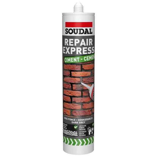 Soudal Grey Repair Express Cement Acrylic Sealant - 290ml Soudal