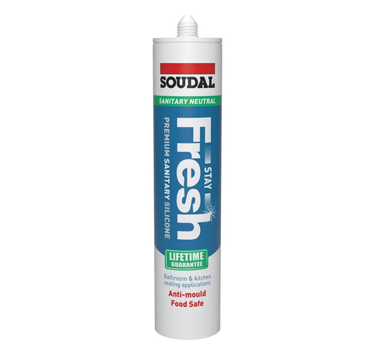 Soudal Clear Stay Fresh Anti-Mould Silicone Sealant - 300ml Soudal