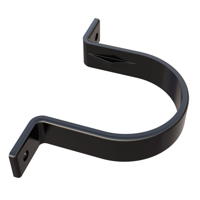 FREEFOAM ROUND PIPE CLIP - FLUSH (BLACK)