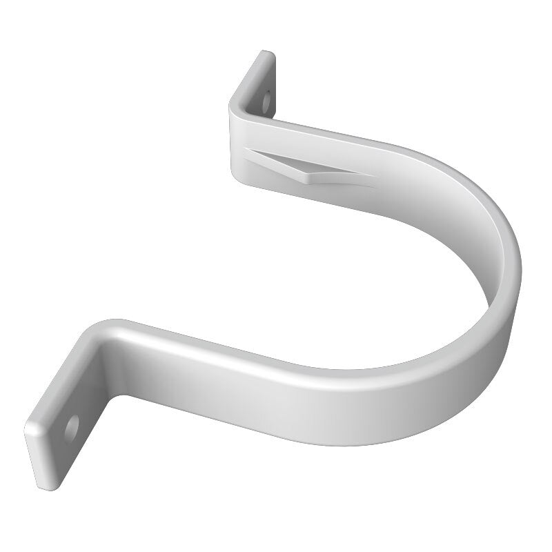 FREEFOAM ROUND PIPE CLIP - FLUSH (WHITE)