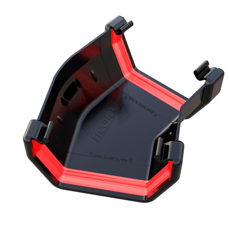 FREEFOAM SQUARE 150 GUTTER ANGLE (BLACK)