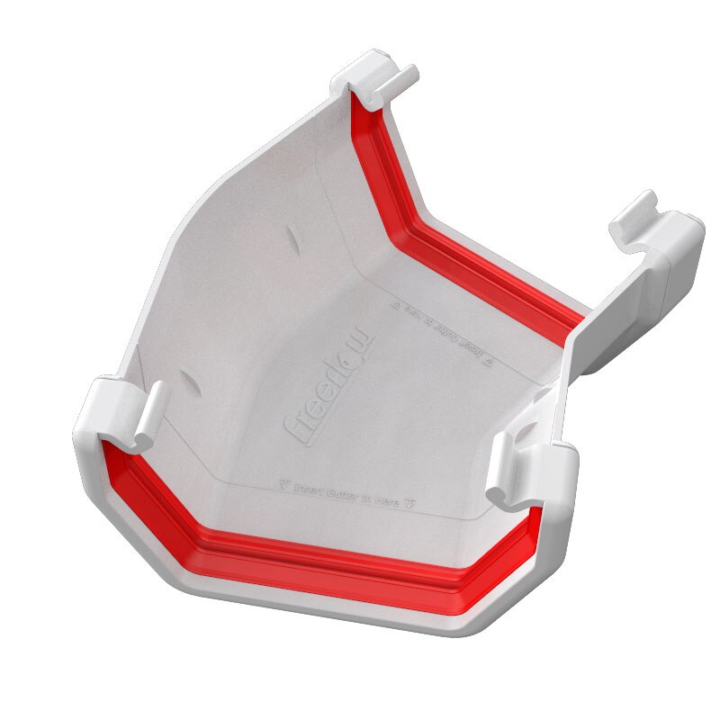 FREEFOAM SQUARE 150 GUTTER ANGLE (WHITE)
