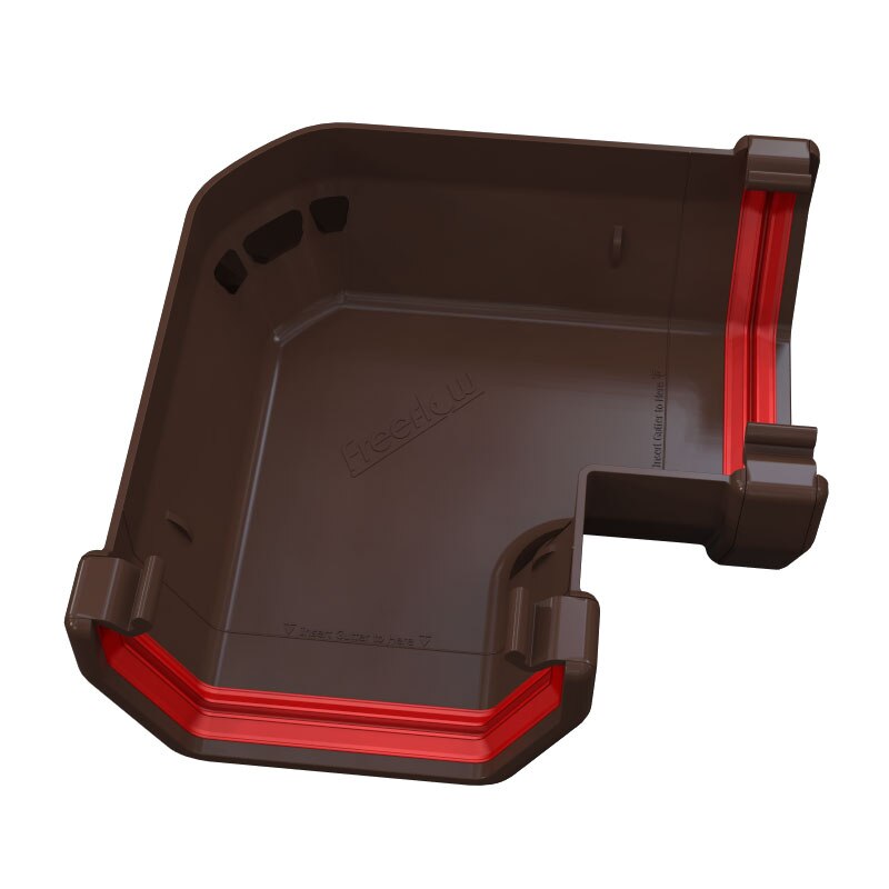 FREEFOAM SQUARE 90 GUTTER ANGLE (BROWN)