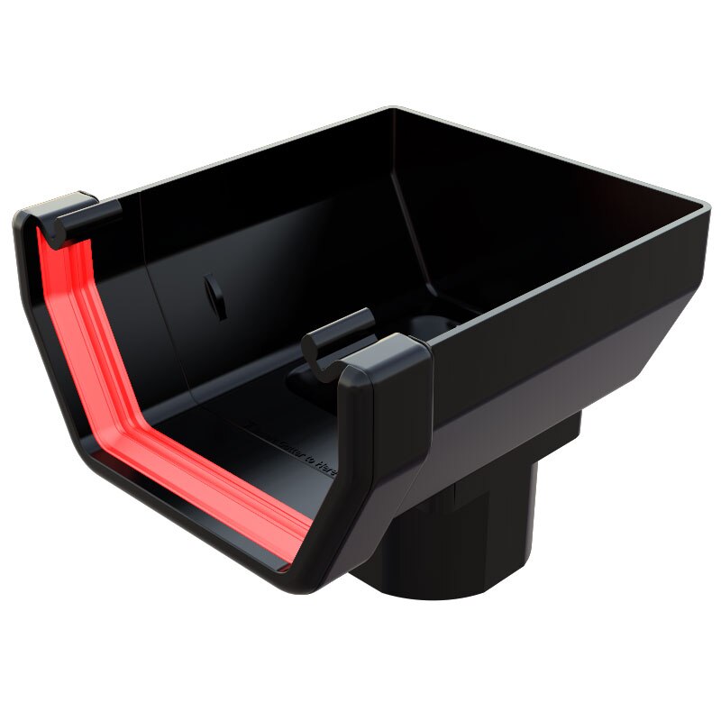 FREEFOAM SQUARE STOPEND OUTLET (BLACK)