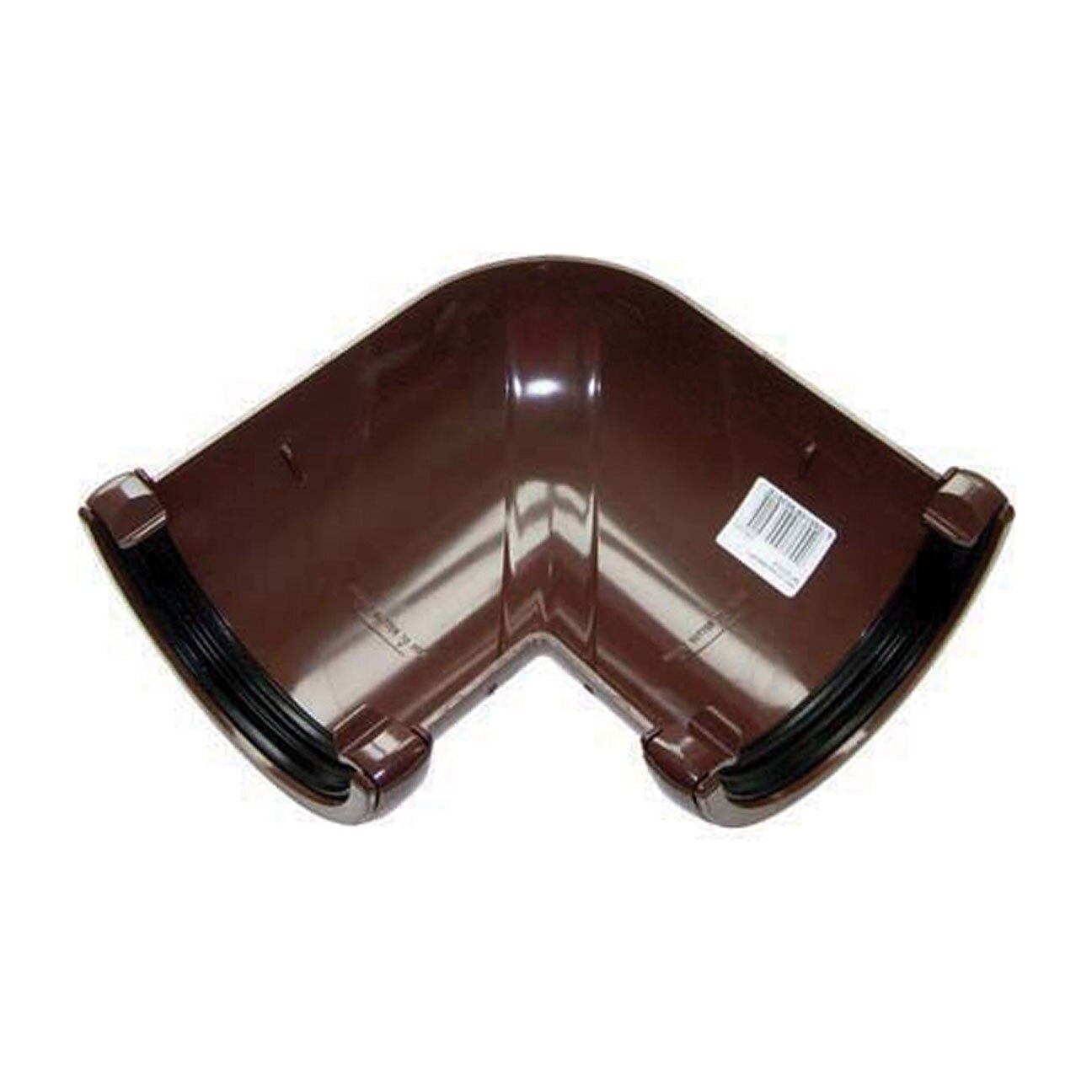 FLOPLAST ROUND 90 DEG GUTTER ANGLE (BROWN)