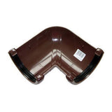 FLOPLAST ROUND 90 DEG GUTTER ANGLE (BROWN)