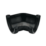 FLOPLAST ROUND 135 DEG GUTTER ANGLE (BLACK)