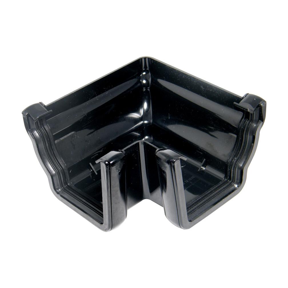 FLOPLAST OGEE EXT 90 GUTTER ANGLE (BLACK)