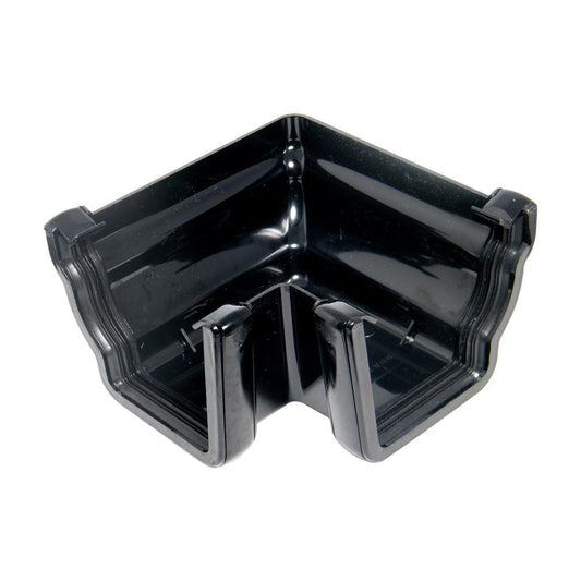 FLOPLAST OGEE EXT 90 GUTTER ANGLE (BLACK)