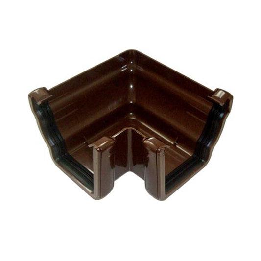 FLOPLAST OGEE EXT 90 GUTTER ANGLE (BROWN)
