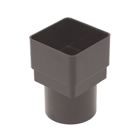 FLOPLAST SQUARE TO ROUND PIPE ADAPTOR (ANTHRACITE GREY)