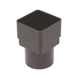 FLOPLAST SQUARE TO ROUND PIPE ADAPTOR (ANTHRACITE GREY)