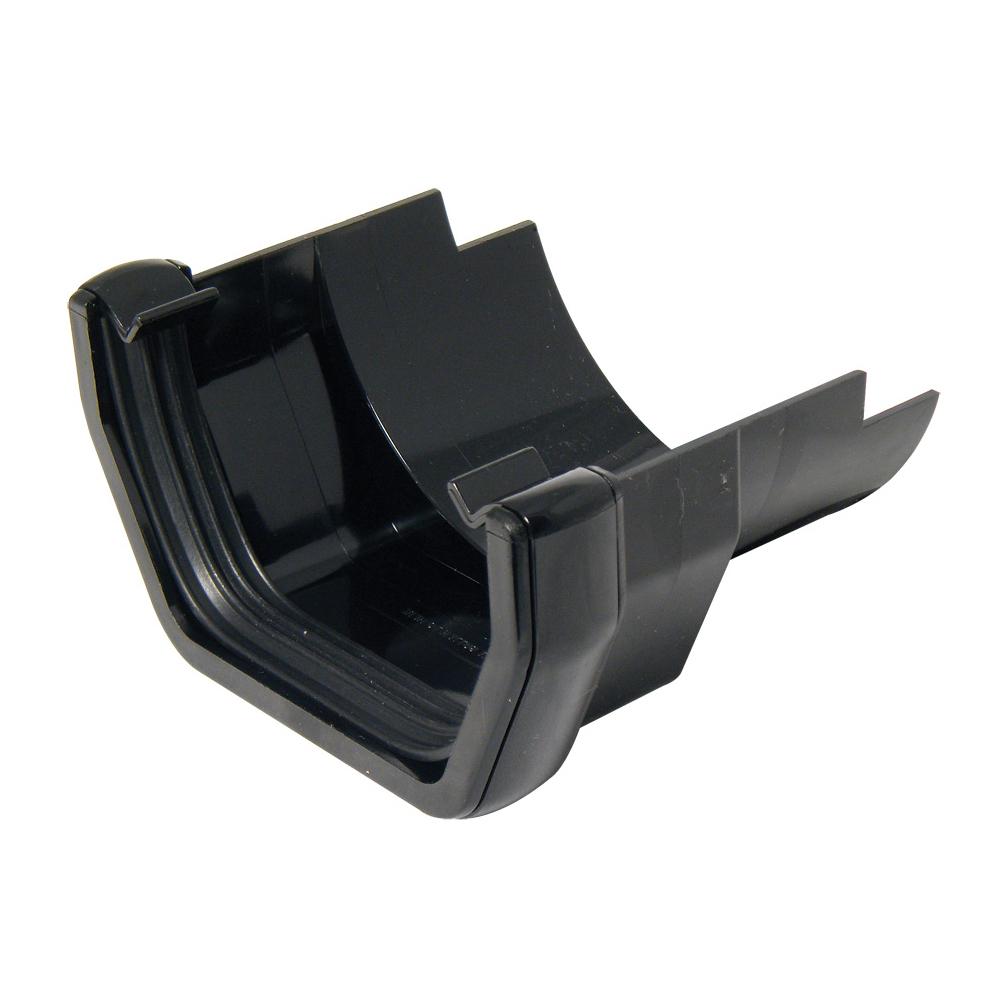 FLOPLAST SQUARE TO ROUND CAST GUTTER ADAPTOR (BLACK)