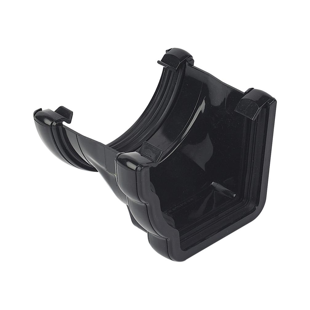 FLOPLAST L/H OGEE TO RND GUTTER ADP (BLACK)