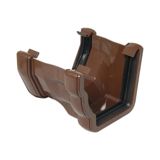 FLOPLAST L/H OGEE TO SQ GUTTER ADP (BROWN)