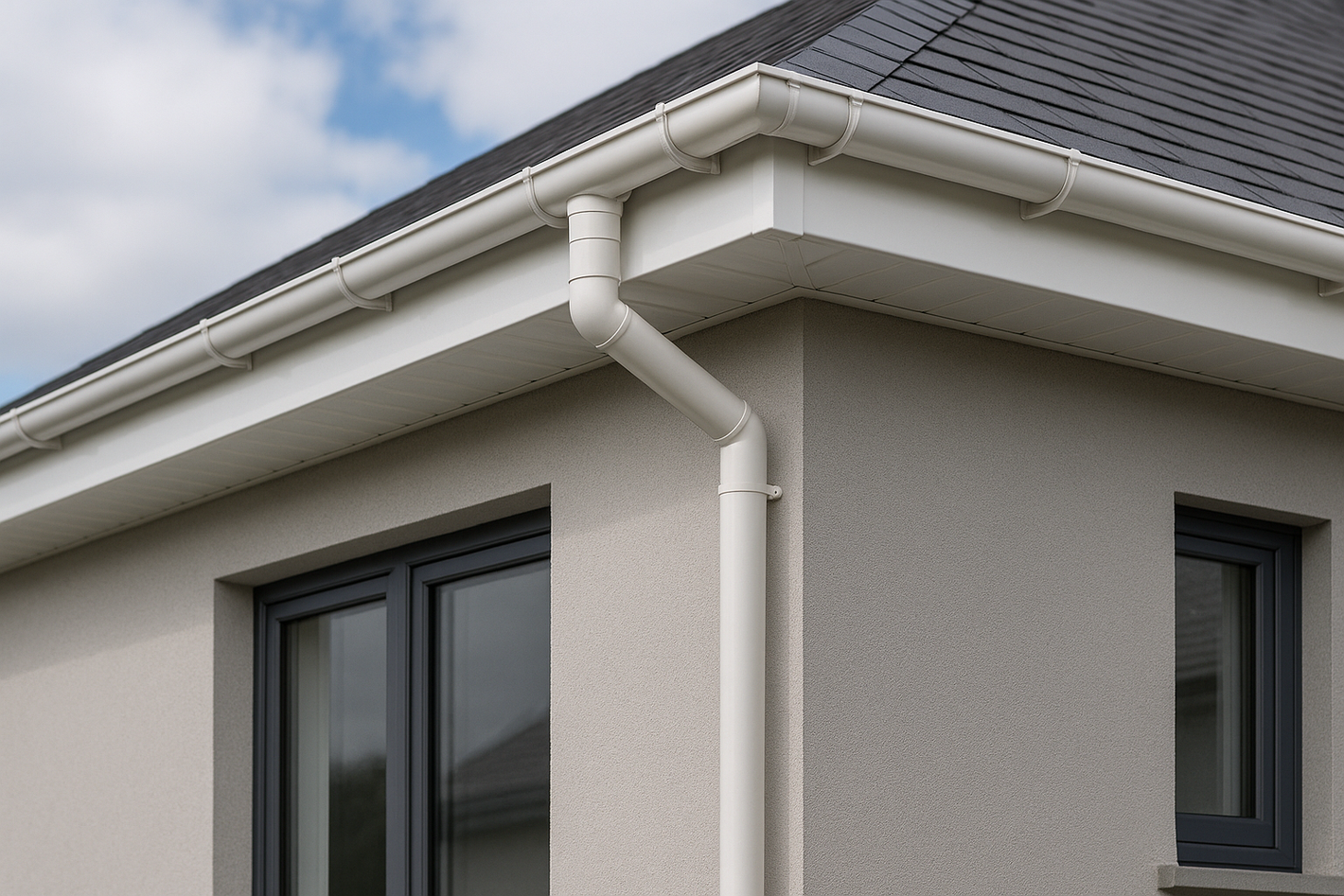 Guttering and downpipe